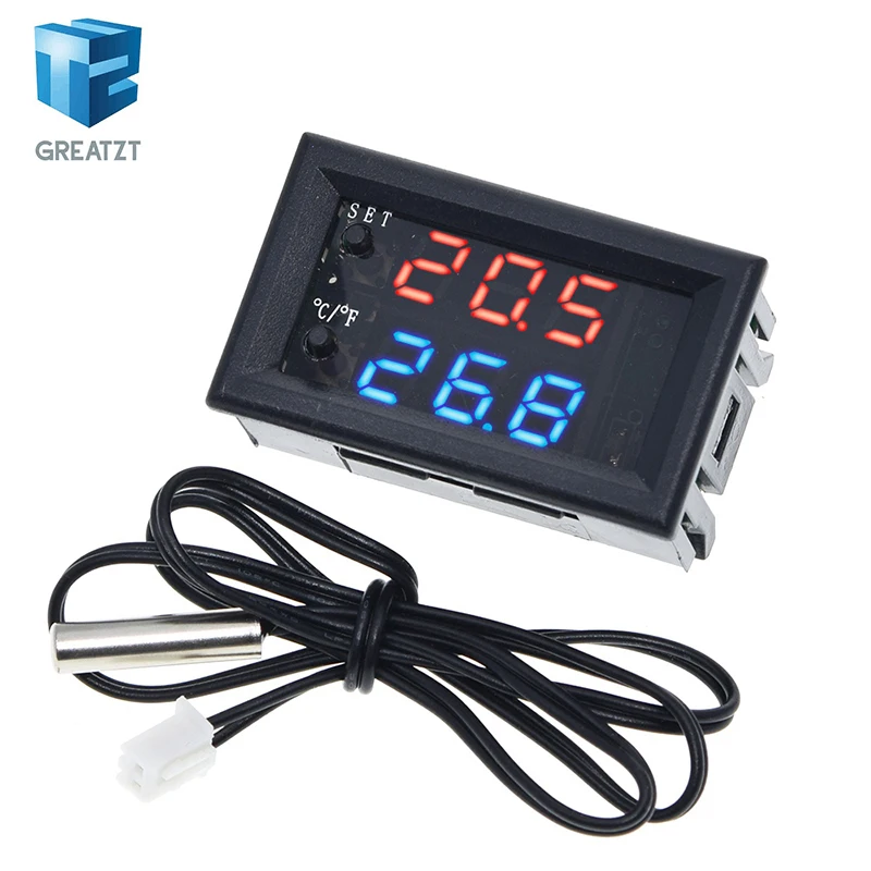 GREATZT W1209WK W2809 DC 12V LED Digital Thermostat Temperature Control Thermometer Thermo Controller Switch Module + NTC Sensor