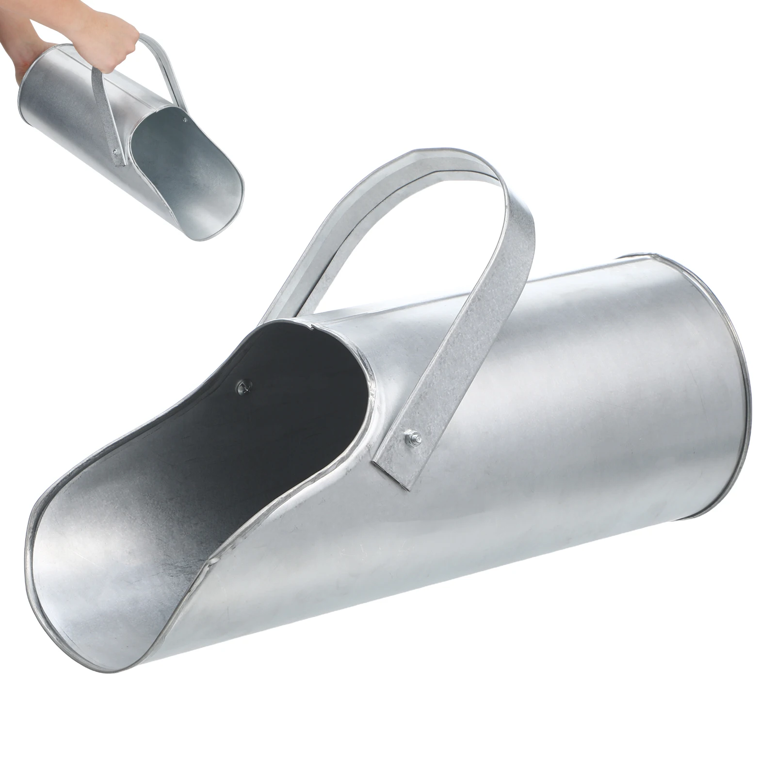

Concrete Filler Tool Construction Site Sand Filling Portable Metal Hard Handle Building Mud Board Pouring Device Durable Bucket