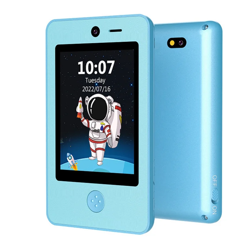 FFYY-مسجل الصوت عداد الخطى هاتف أطفال للأولاد والبنات، شاشة 3.8 بوصة تعمل باللمس هاتف ذكي للأطفال الصغار مع مشغل موسيقى الكاميرا