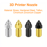 Hardened Steel/BrassNozzles - For Creality Ender 3 V3 SE/Ender 5 S1/Ender 7 3D Printer Extruder