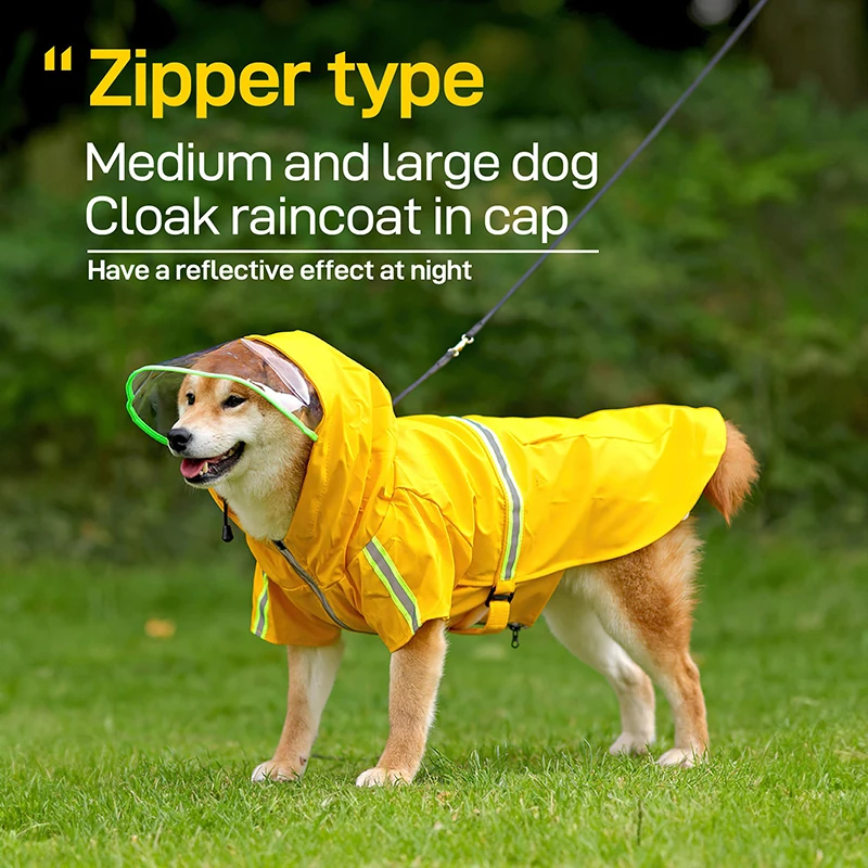 Towable Dog Raincoat Small Dogs Large Dogs Universal Foot Wraps with Risers Summer Pet Clothes