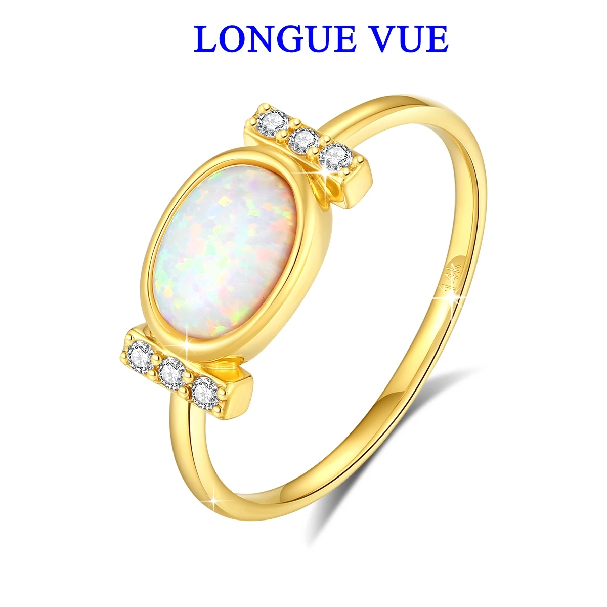 

Кольца из 14-каратного золота с огненным опалом для женщин, овальный камень, классический яйцеобразный драгоценный камень, обручальное кольцо AU585, золото, циркон, обручальное кольцо, ювелирные изделия