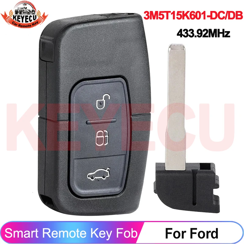 

Автомобильный бесключевой доступ 3M5T15K601-DC/DB 433.92MHz, умный дистанционный ключ для Ford C-Max, Focus MK2, Kuga, Mondeo, Galaxy 2007, 2008, 2009, 2010