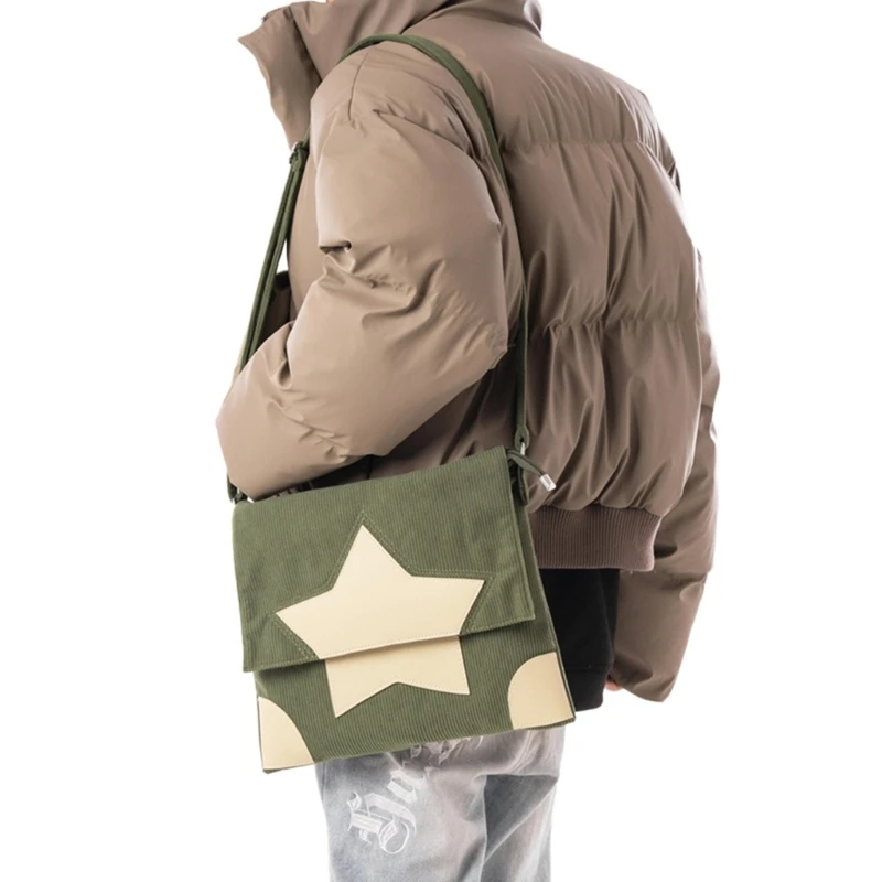 Bolso elegante con bonito adorno estrella, bolso cruzado, bolso hombro