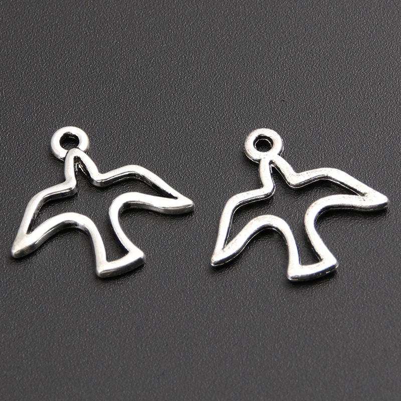 30pcs  Silver Color Pigeon Charm Fit Bracelets Necklance DIY Metal Jewelry Making 18x19mm A2088 SALE