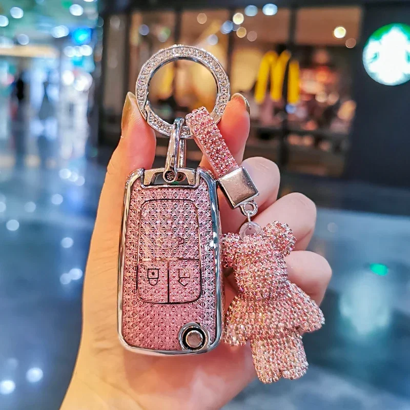 

Suitable for Chevrolet Keycase Monza Cavalier Malibu Cruze Trax Sail Camaro 23 Keycover Key shell Keychain car key bag keys