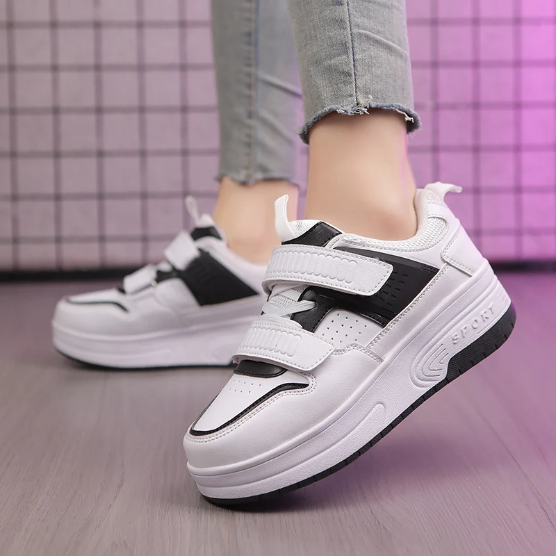 Удобные зимние каблуки для девочек 2025 года. Новинка: Невидимые автоматически выдвижные износостойкие прогулочные туфли.