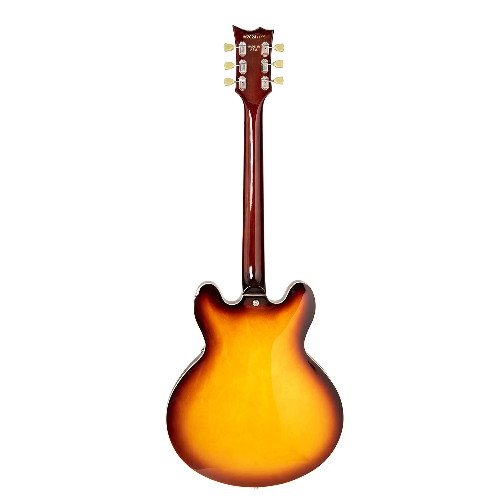 Maverick 335 Style F-Hole Jazz Electric Guitar Semi-Hollow Body H-H Sunburst