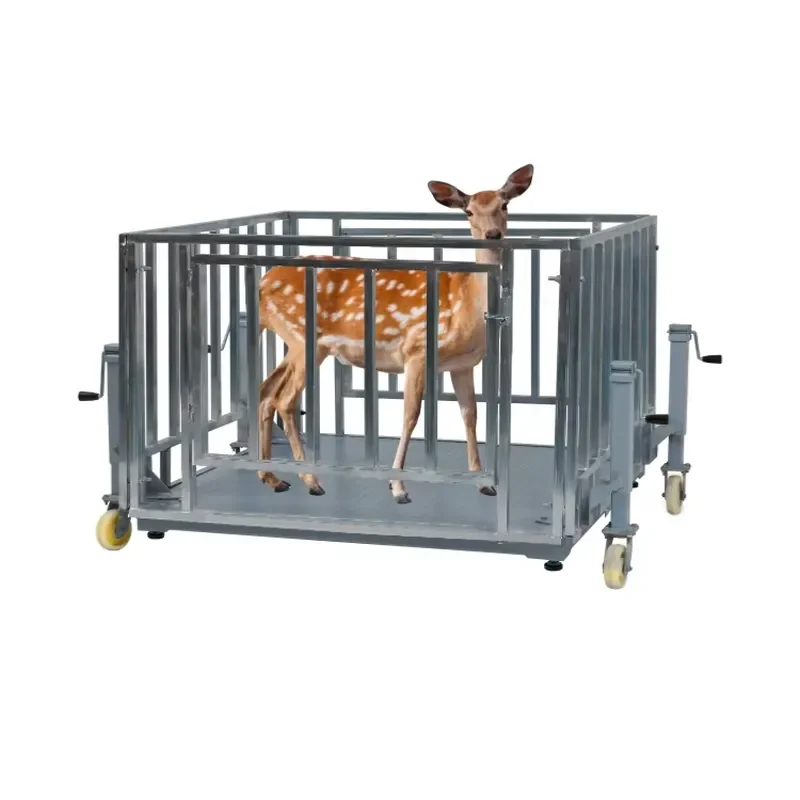High Quality Pig Cow Scale 1T 2T Livestock Weighing Platform with Fence 1.5x1.5M Animal Model for Farm Use Factory Direct
