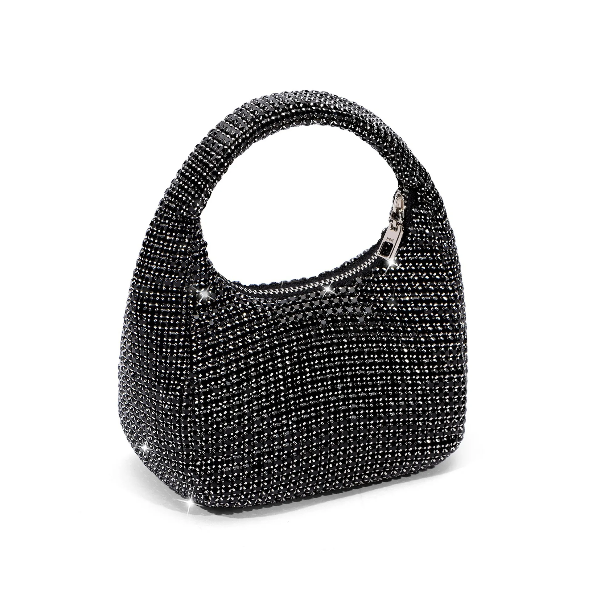 New Ultra-A Rhinestone Bag, Silver Handbag, Fashionable and Trendy High-Quality Underarm Bag for Women