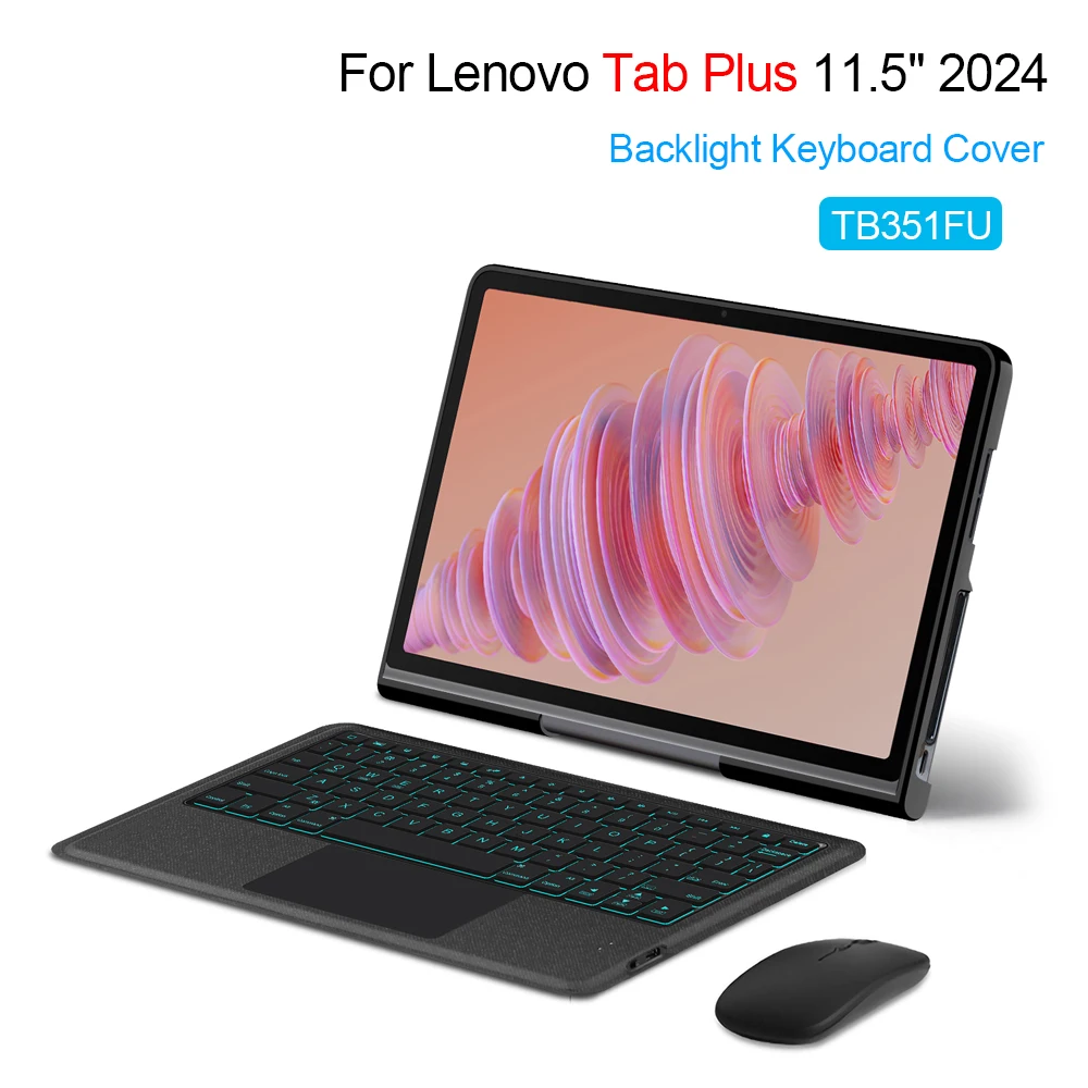 

Smart Case For Lenovo Tab Plus 2024 Xiaoxin Pad Studio 11.5 inch Wireless Touch TrackPad Magic Keyboard Cover With Backlight