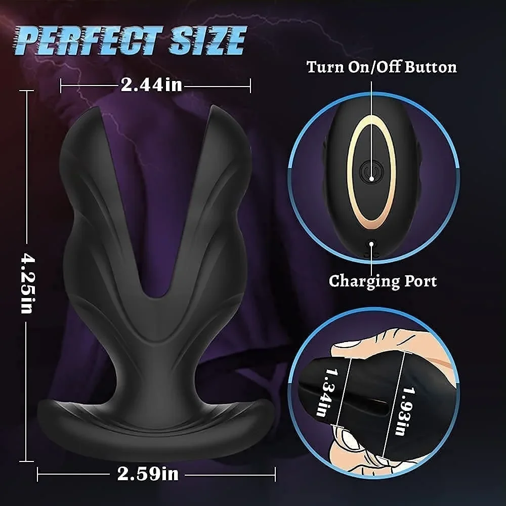 ไฟฟ้าShock AnalขยายVibratorเพศของเล่นรีโมทคอนโทรลไร้สายVibrating Butt Plugผู้ชายต่อมลูกหมากClitoral G-Spot Massager