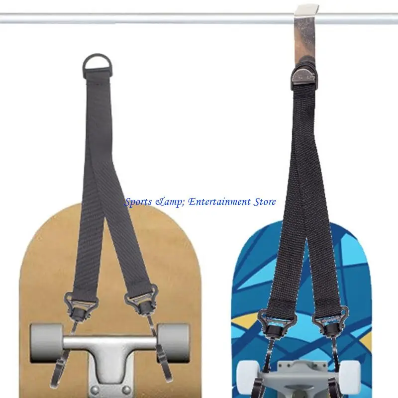 G7NF Skateboard Hanger pared pared Puerta trineo Correa trasera Correa larga Correa colgante Soporte portátil