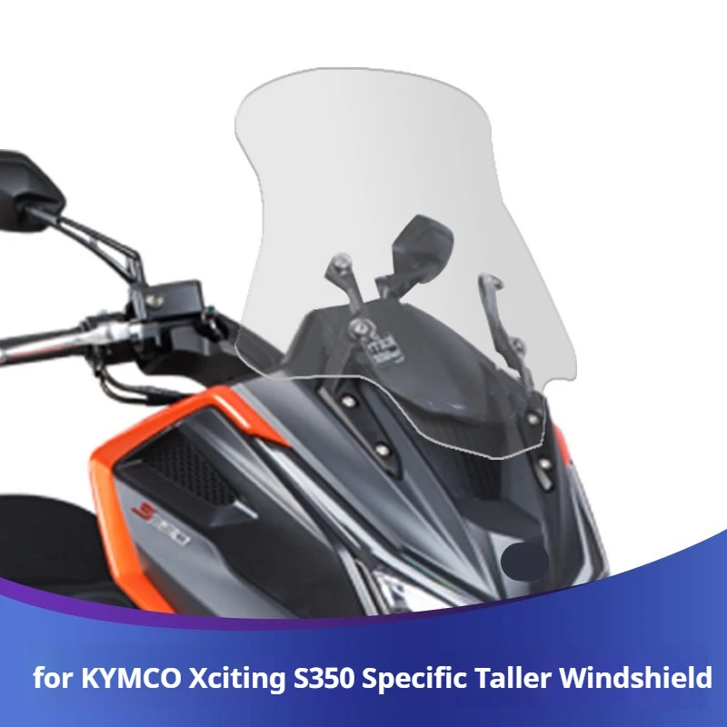 For KYMCO Xciting S350 S250 DTX360 Scooter Widened Height‑Increase Front Wind Deflector Windscreen Touring Replacement Parts