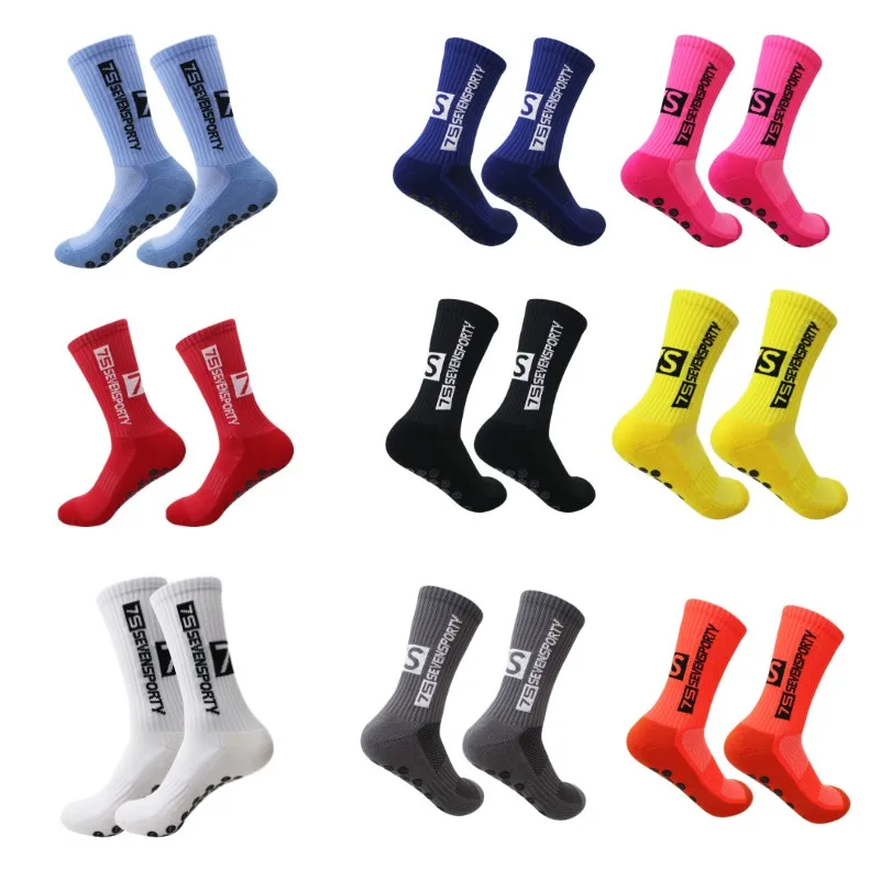 

7S SEVENSPORTY New Men Anti-Slip Football Socks High Quality Soft Breathable Thickened Sports Socks Running Cycling Hiking