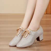 Women Latin Dance Shoes Salsa Jazz Dancing Shoe Woman Adult Girl Ballroom High Heels Female Training Modern Tango Dance Sneakers