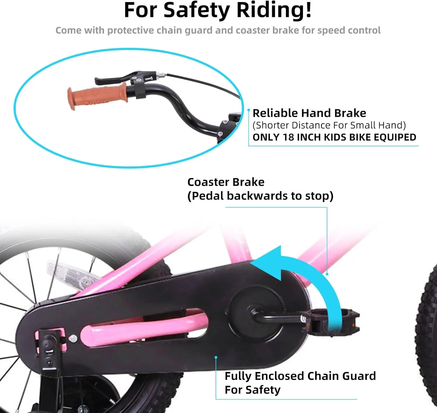 Kids Bike for Ages 2-12 Years Old Boys Girls, 14 Inch BMX Style Kid's Bikes with Training Wheels, Children Bicycle for Kids a