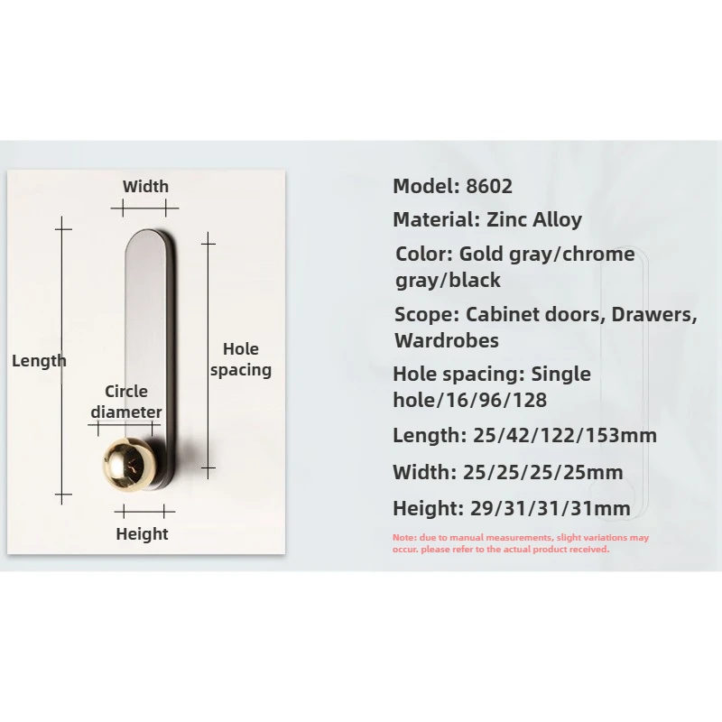 

Golden cabinet door handle, wardrobe drawer handle, high-end light luxury cabinet handle, single hole