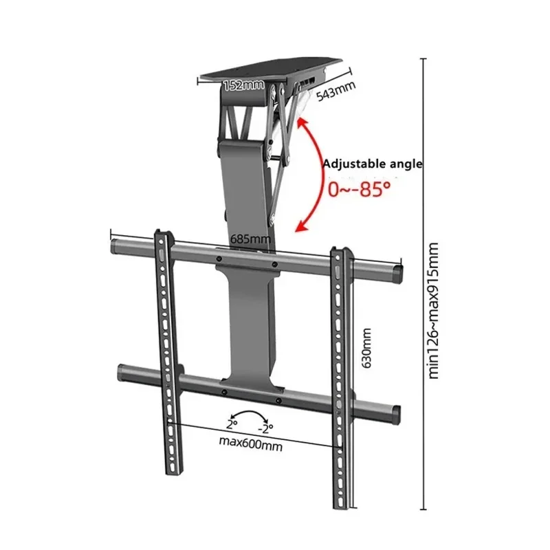 Remote Control Multi-Directional Adjustment Electronic Video Ceiling TV Wall Mount Bracket