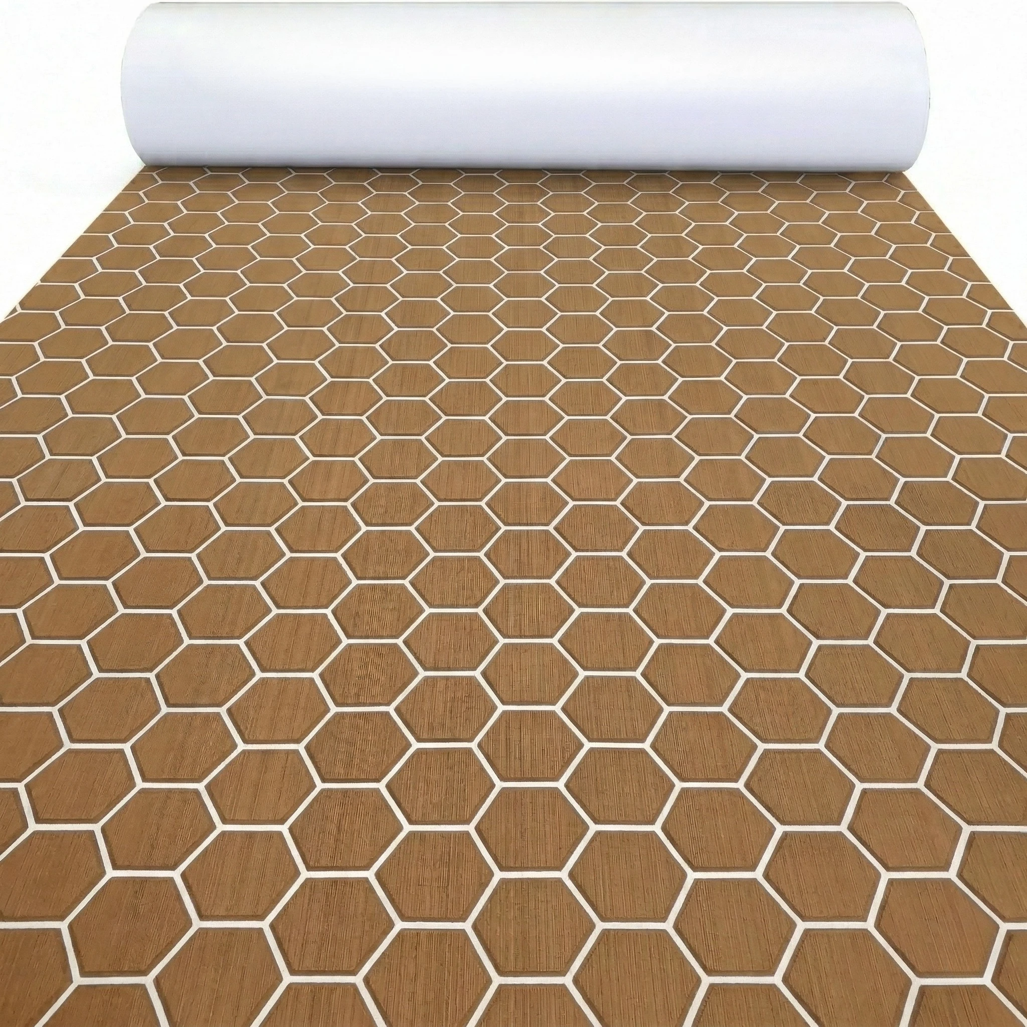 2400x1200mm honingraat EVA schuim bootdekmat zelfklevend maritiem faux teak vloerbedekking antislip jacht camper vloerpad