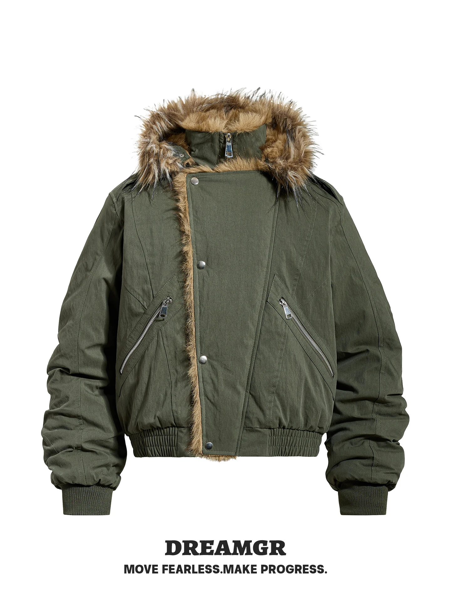 

Зимняя теплая куртка с отстегивающимся меховым воротником, капюшоном, на молнии, длинный рукав, повседневная верхняя одежда