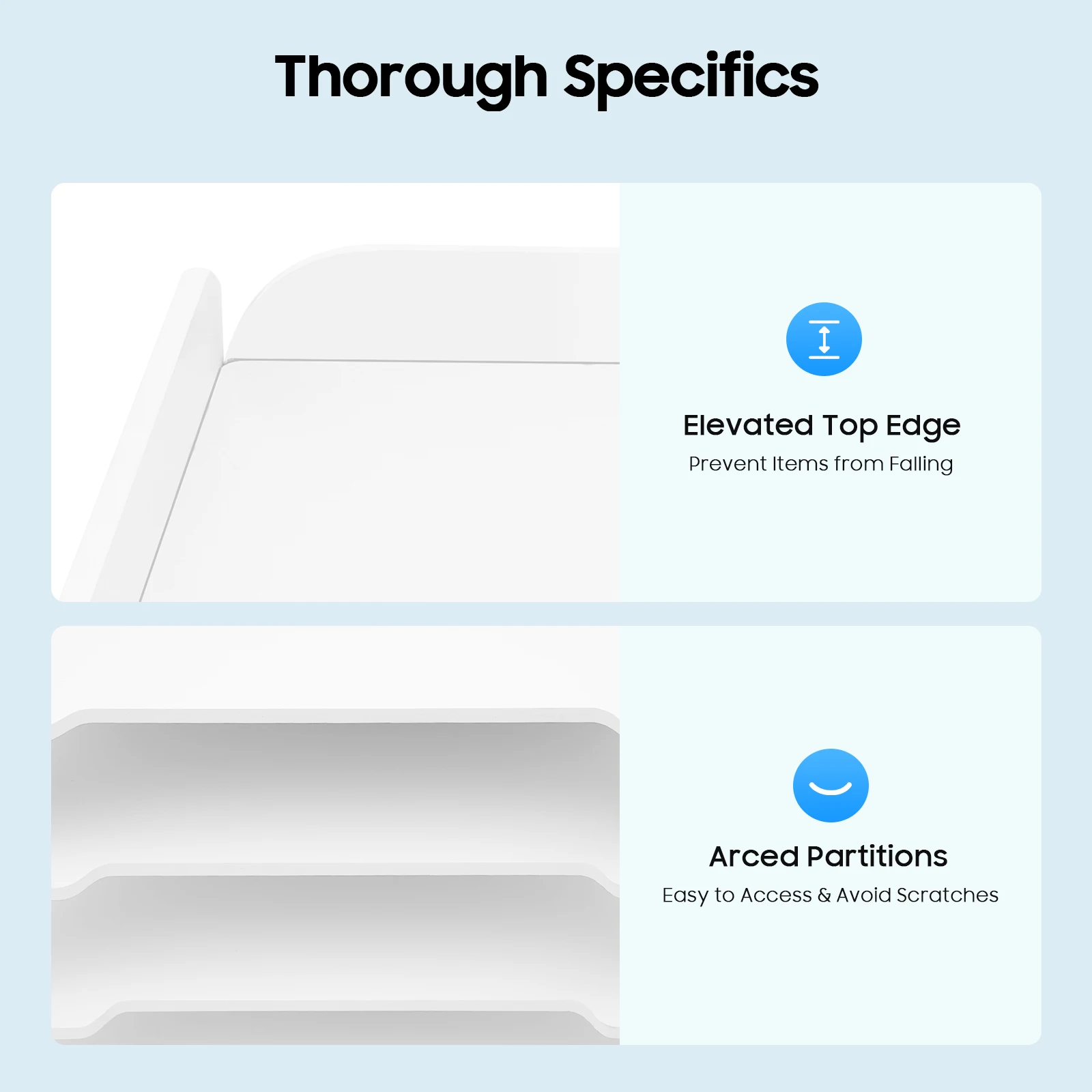 7 طبقات بيضاء مكتب مكتب منظمو سطح المكتب ملف وثيقة رف الرف الأدب المنظم الرف للمنزل مكتب اللوازم المدرسية #6