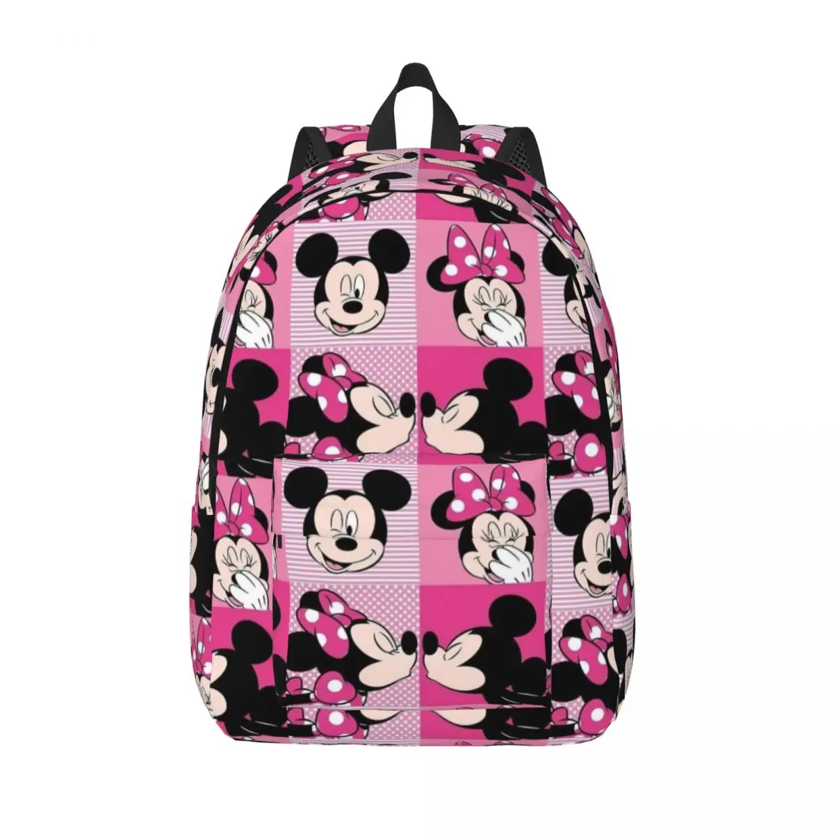 

Mickey Minnie Mouse for Men Women Student School Bookbag Canvas Daypack Middle High College with Pocket