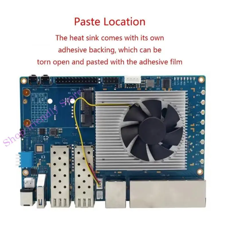

594A Enhanced Heat Sink of Banana Board Cooling Pad with Thermal Conductive Pad Cooling Radiators Quiet Cooling