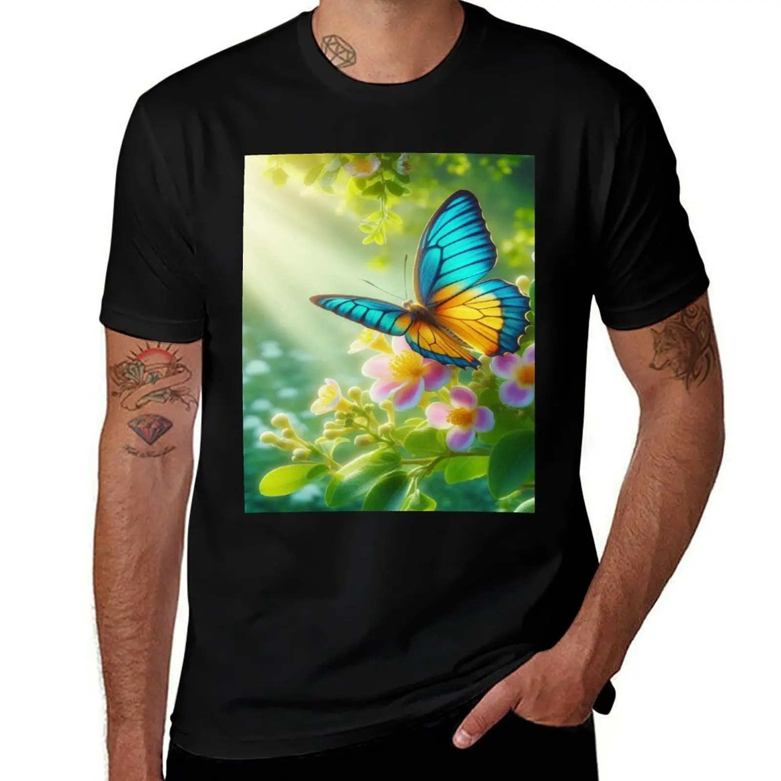 

Mystical beauty – A dreamlike fusion of nature & imagination in watercolor magic T-Shirt graphic tee shirt mens white t shirts
