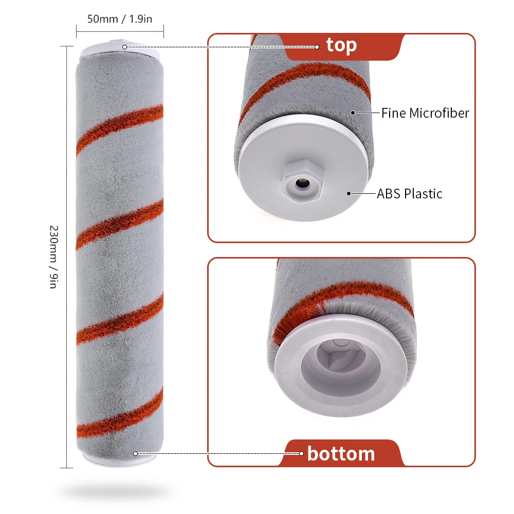 فرشاة دوارة ناعمة لإزالة عث الفلتر متوافقة مع جزء Xiaomi Dreame V8 V9 V9B V9D V9P XR V10 V11 V12 Pro V16 T20 T30