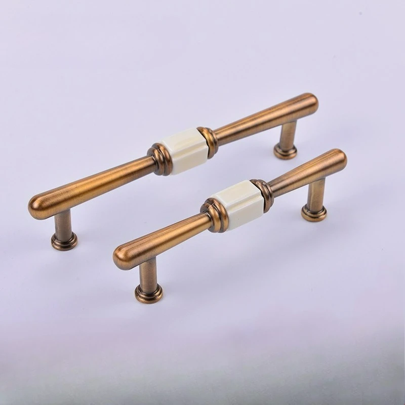 

Classical Light Luxury Zinc Alloy Ceramic Handle Wardrobe Cabinet Drawer TV Cabinet Home Decoration Hardware