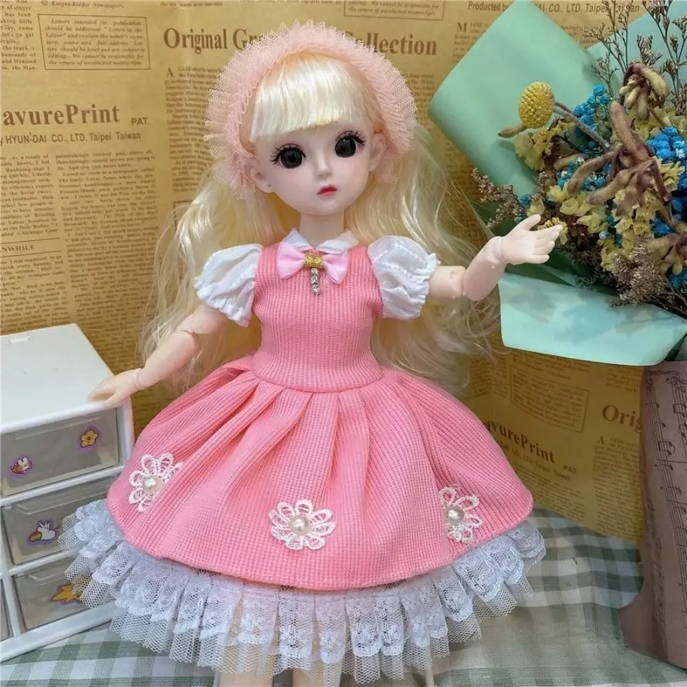 Muñecas de bebé de 30cm con ojos grandes a la moda, articulaciones extraíbles con ropa, muñeca de princesa para niña, vestido articulado, muñeca BJD para niñas