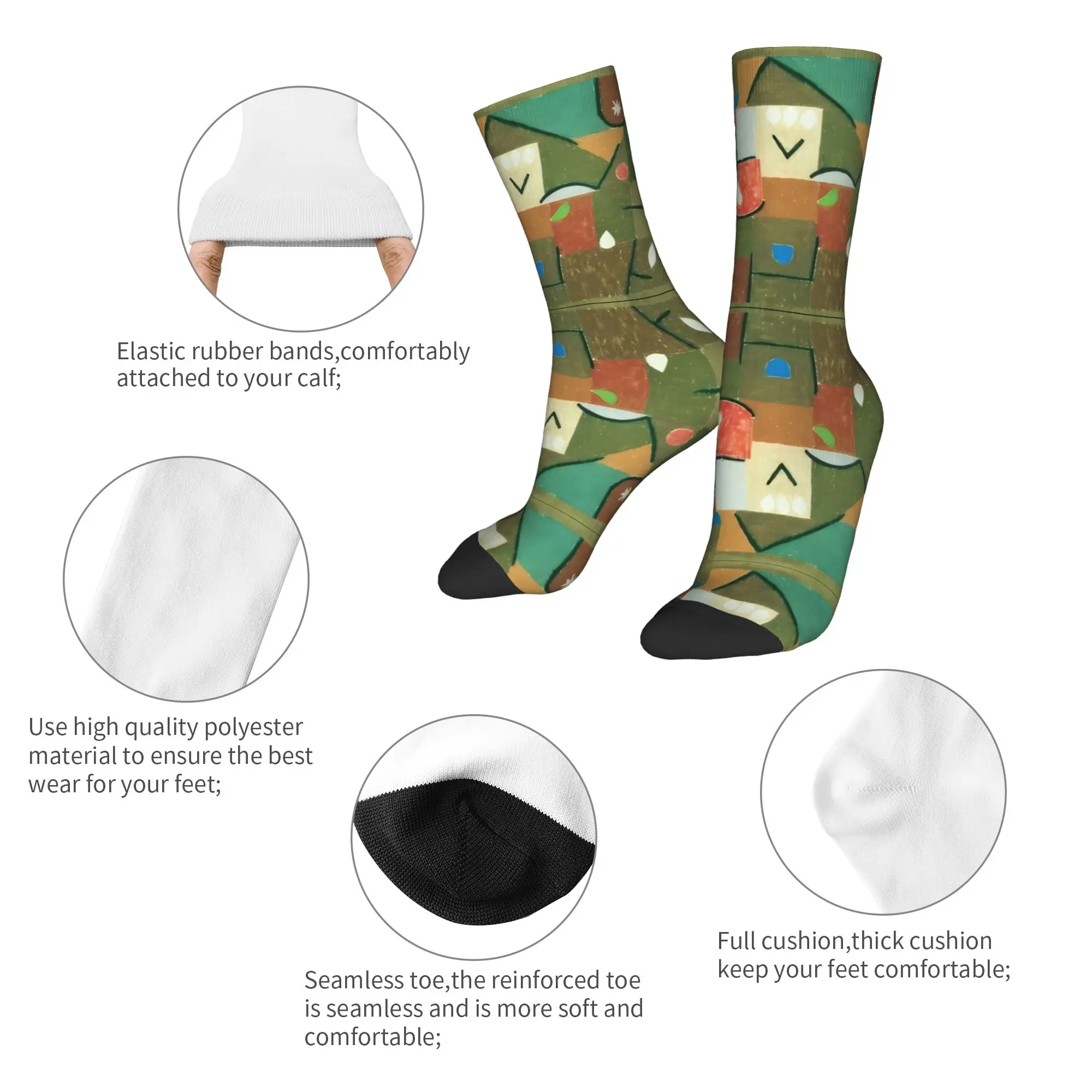 Happy Funny Men's Socks Casual Paul Klee The Hour Before One Night  Sock Skateboard Women's Socks Spring Summer Autumn Winter