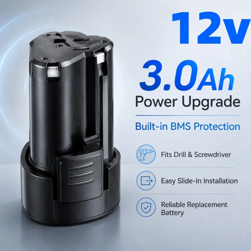 WORX 12V screwdriver lithium battery 3.0Ah BMS balanced protection, high-altitude operation anti drop structure durable