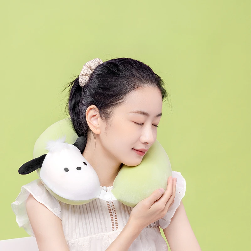 MINISO Sanrio Pochacco Series - Spliced Memory Foam U-shaped Pillow Kawaii Cervical  Plush Toy Children's Christmas Gift