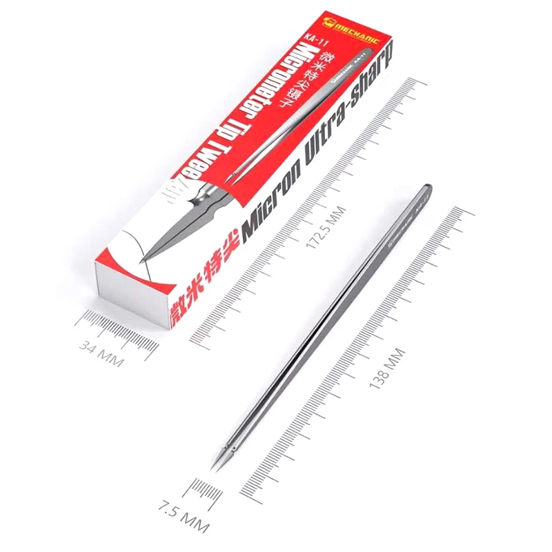 Mobile Phone Repair Fingerprint Flying Wire Tweezers Fine Tip Clip Precision Electronic Components