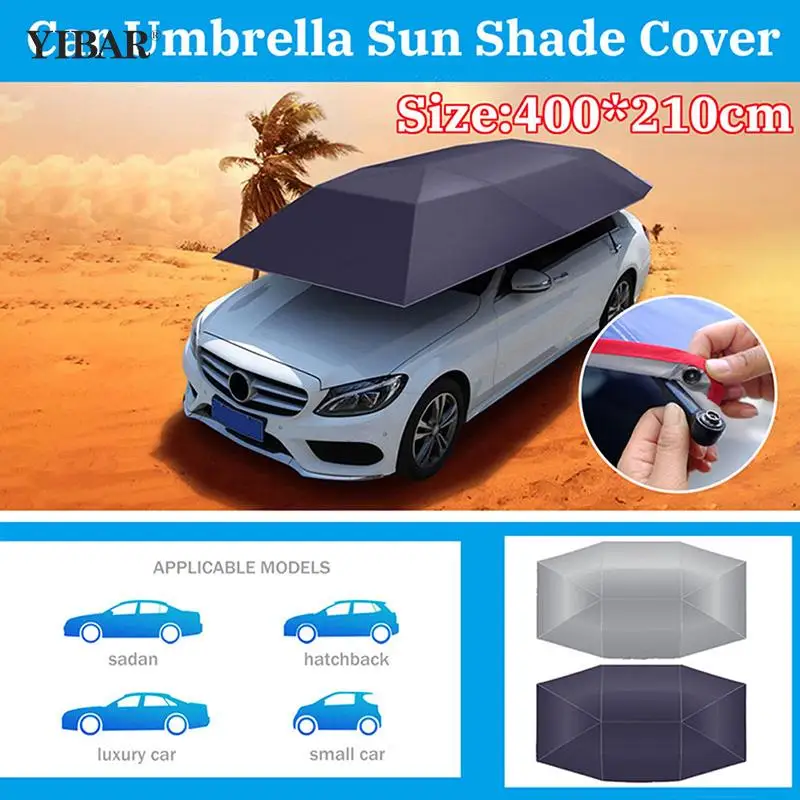 Universal Car Sun Shade Umbrella Cover Tent Cloth UV Protect Waterproof 4X2.1M