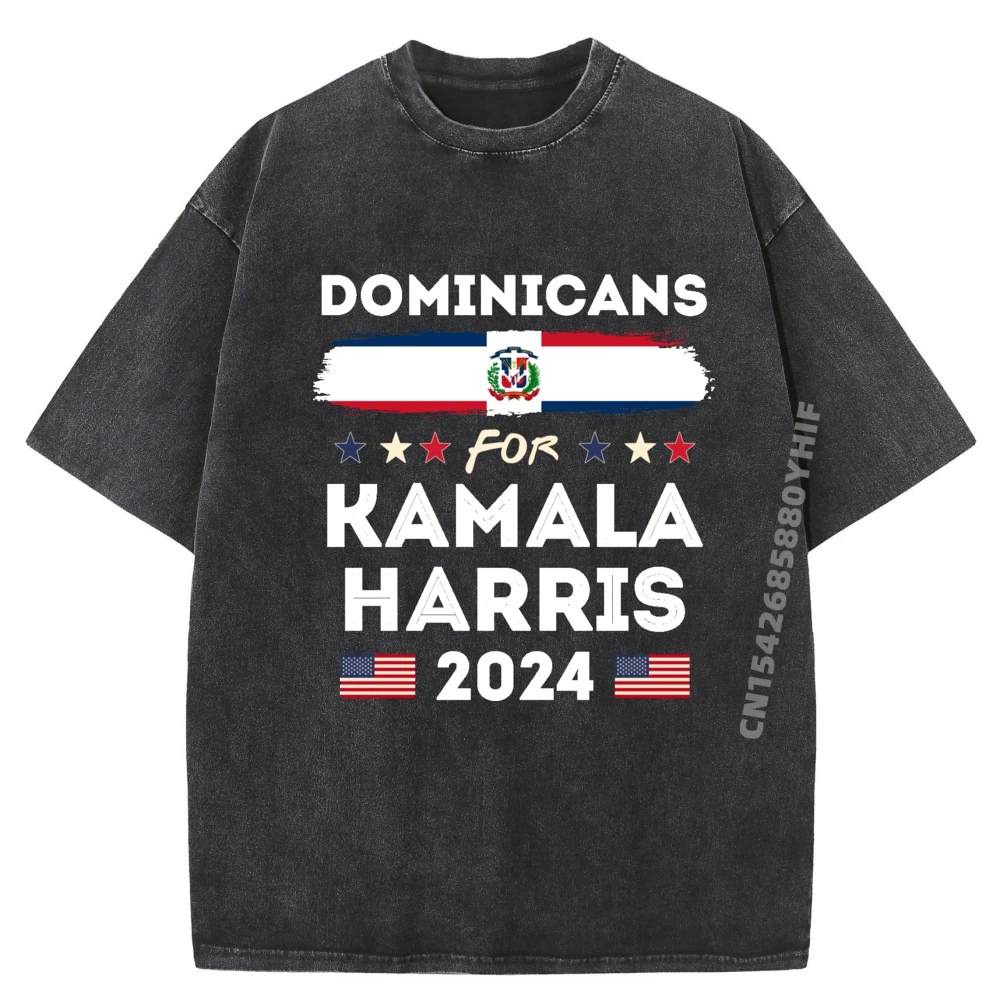 

Доминиканы для Kamala Harris 2024, одежда с флагом Republica Dominicana, футболка с рисунком, мужские потертые футболки с принтом