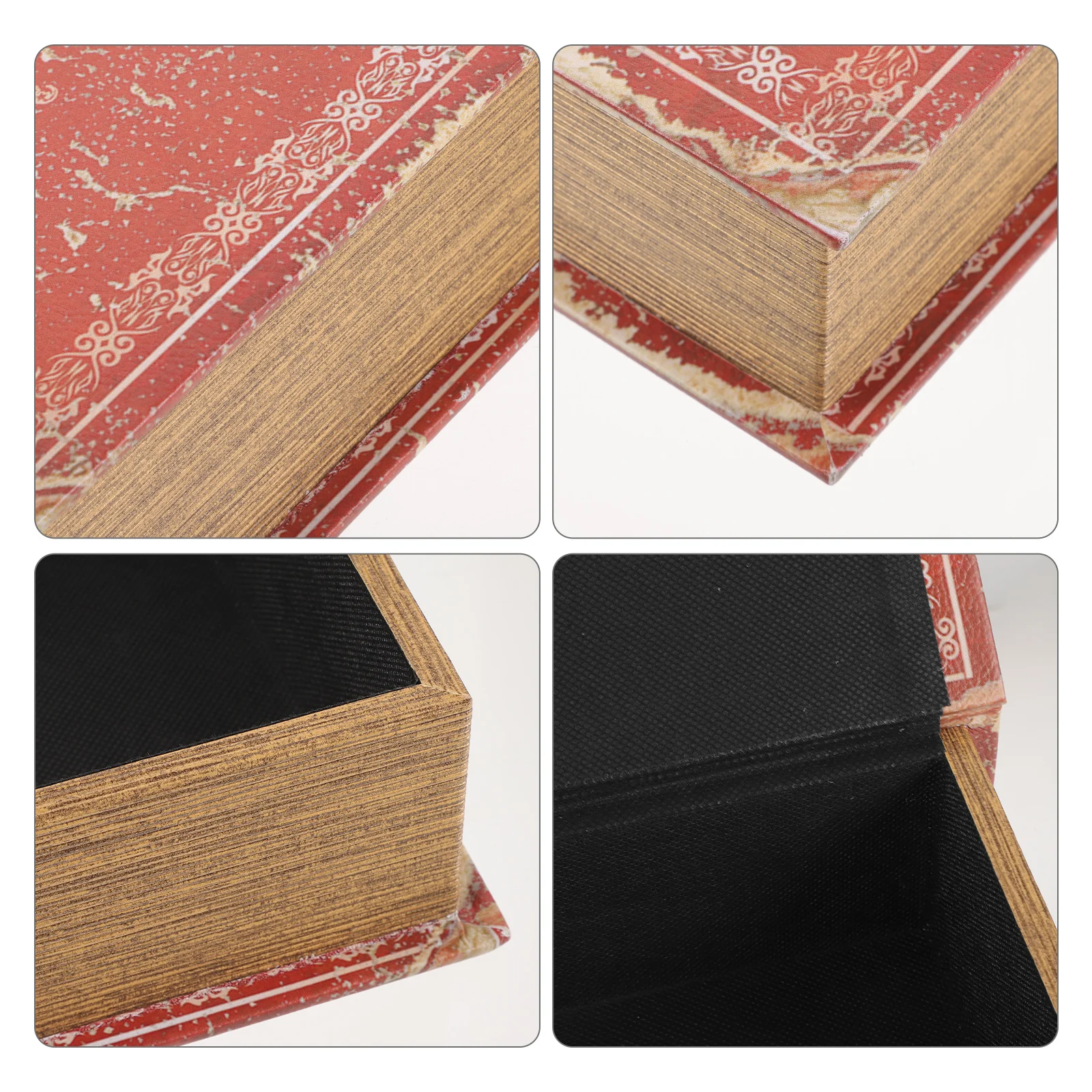 

Vintage Wood Box Bookshelf Prop Decorative Storage Organizer Fake Book Decoration For Home Photo Props