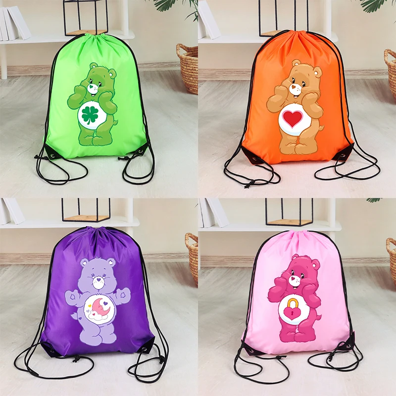 Mochilas con cordón de los Ositos Cariñositos, nuevas mochilas deportivas para niñas, mochilas escolares para estudiantes, mochilas organizadoras de viaje para mujeres, regalo