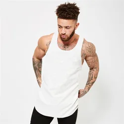 MRMT 2024 High Street Men's Tank Top Curved Hem Brand New Hip Hop Men Pure Cotton Solid Color Sleeveless Vest Man Vests Tops