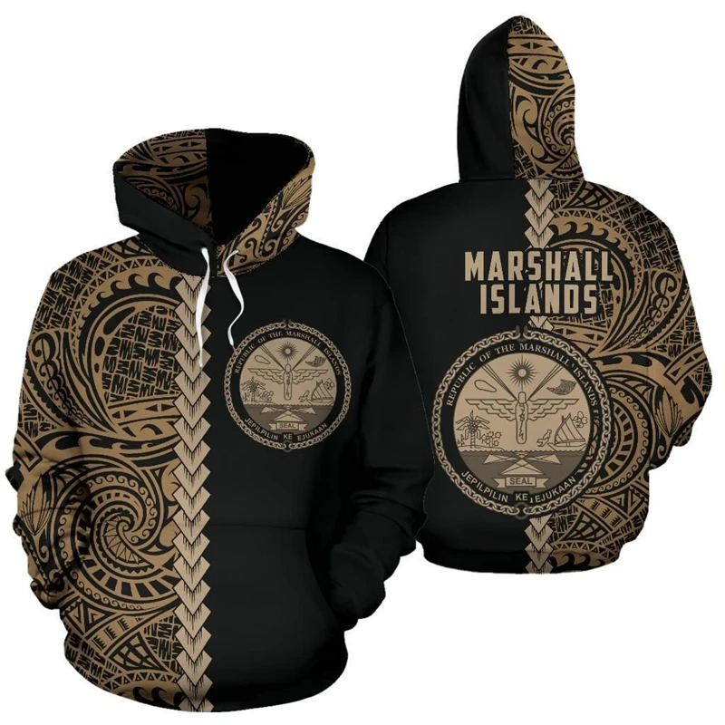 Marshall Islands Flag Map 3D Printed Hoodies For Men Clothes National Emblem Sweatshirt Casual Unisex Hoodie Boy Hoody Tracksuit