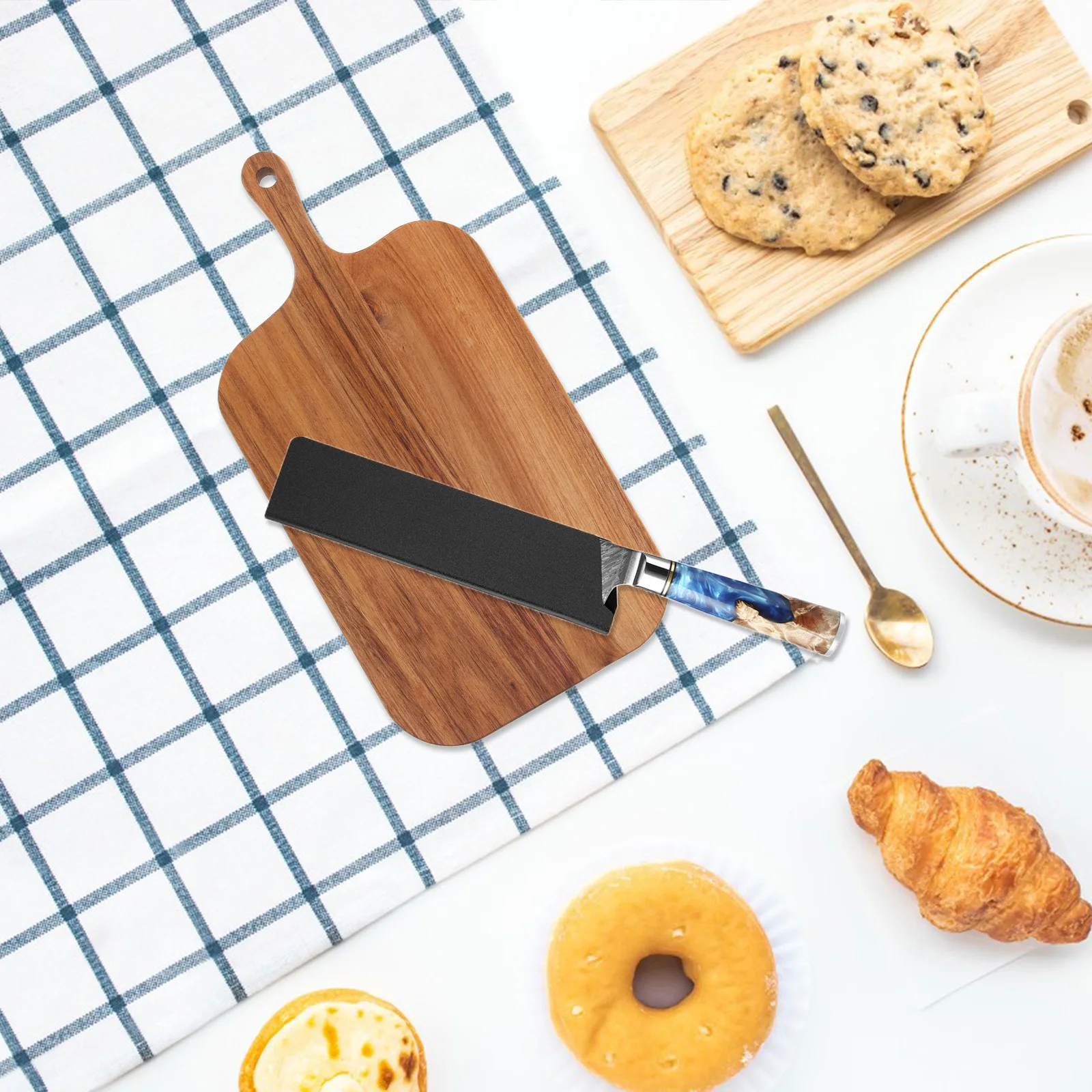 

2pcs Black Waterproof Knife Covers for Kitchen Blades 8 Inch Plant Flocked Safety GuardsKnife Protective Sleeves