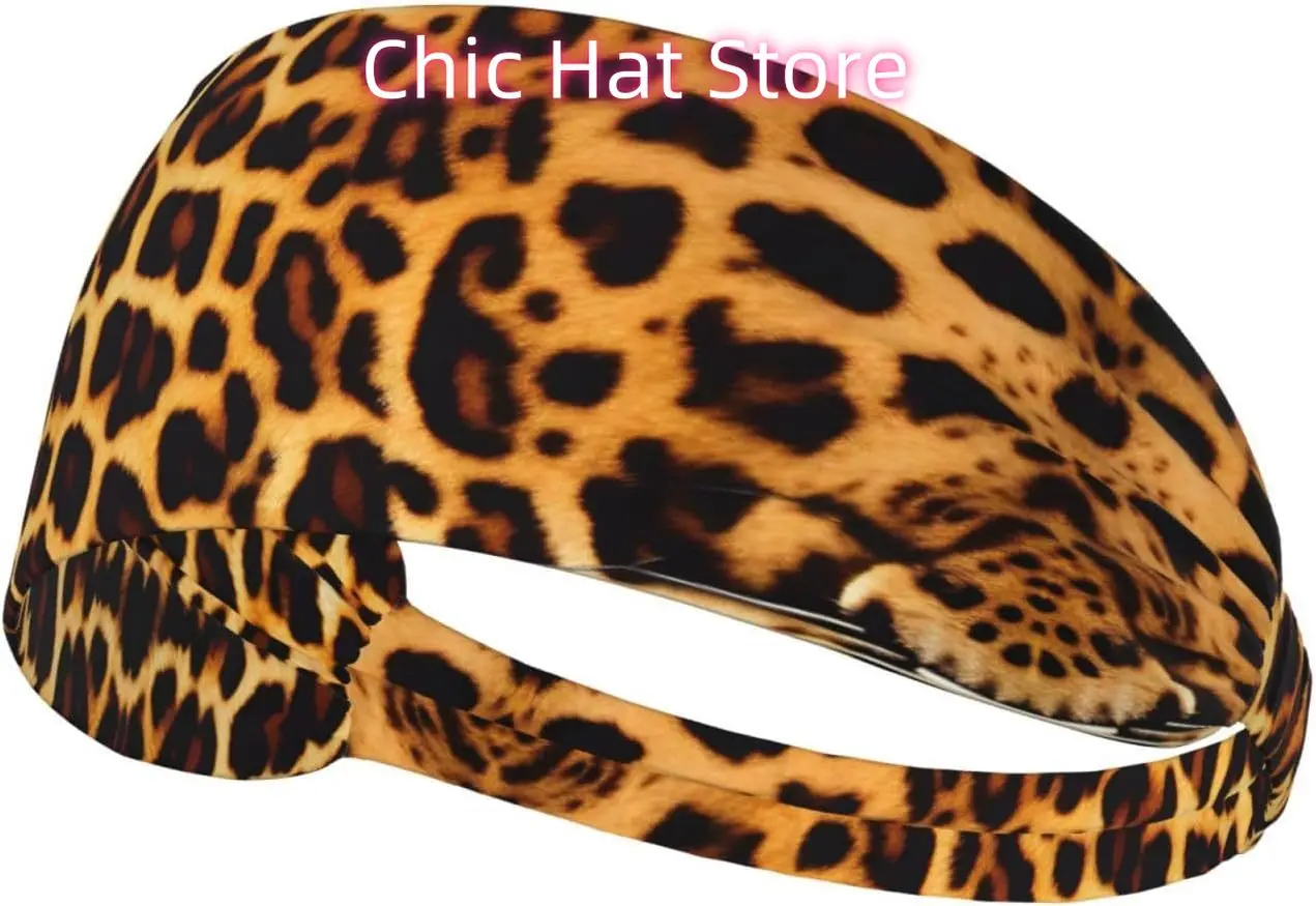 

Stripes on Leopards Elastic Exercise Headband, Fitness Exercise Yoga Cycling Headband, Outdoor Sports Elastic Sweat-Absorbing He
