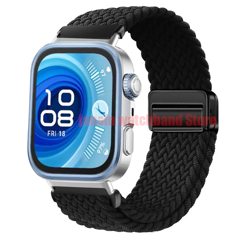 سوار مغناطيسي لساعة هواوي فيت 4 برو 3 مضفر حلقة حزام نايلون رياضي كوريا لهواوي Fit3 Fit4 4Pro استبدال الفرقة