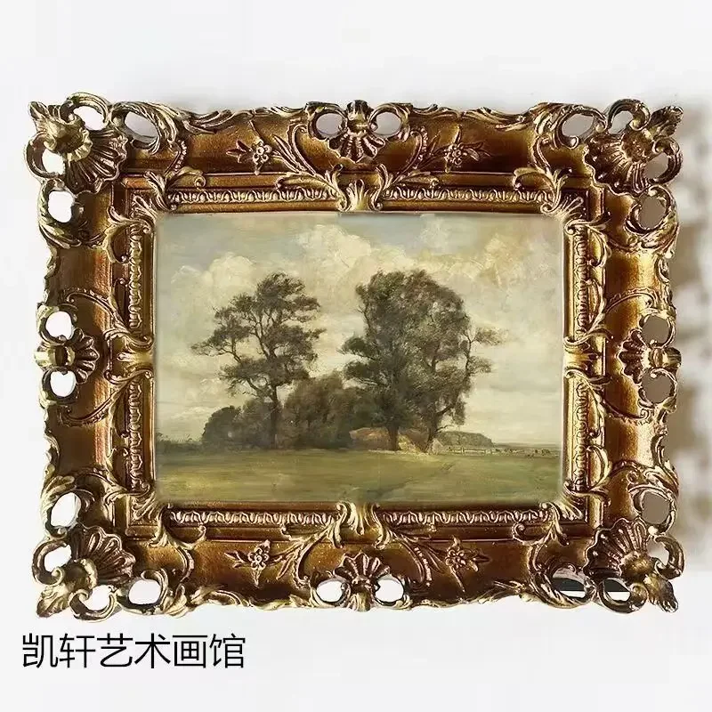 Vintage Style Picture Frame Rectangle Embossed Display Tabletop Wall Hanging Resin Photo Frame for Decoration Home Arts Portrait