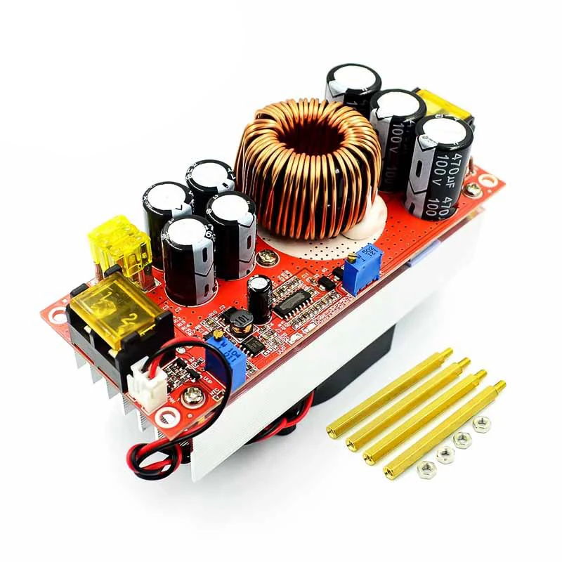 DC Boost Constant Voltage Current Adjustable Power Supply Sodule 1200W 30A 12-60V Rises 12-90V Power Module Step Up Adjustable