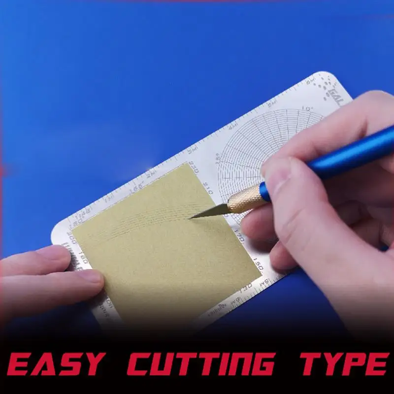 1Pc Voor Modellen Roestvrij Staal Afplakblad Gemakkelijk Snijden Type Board Hobby Gereedschap Cover Papier Gemakkelijk Snijden Type Board Craft Gereedschap
