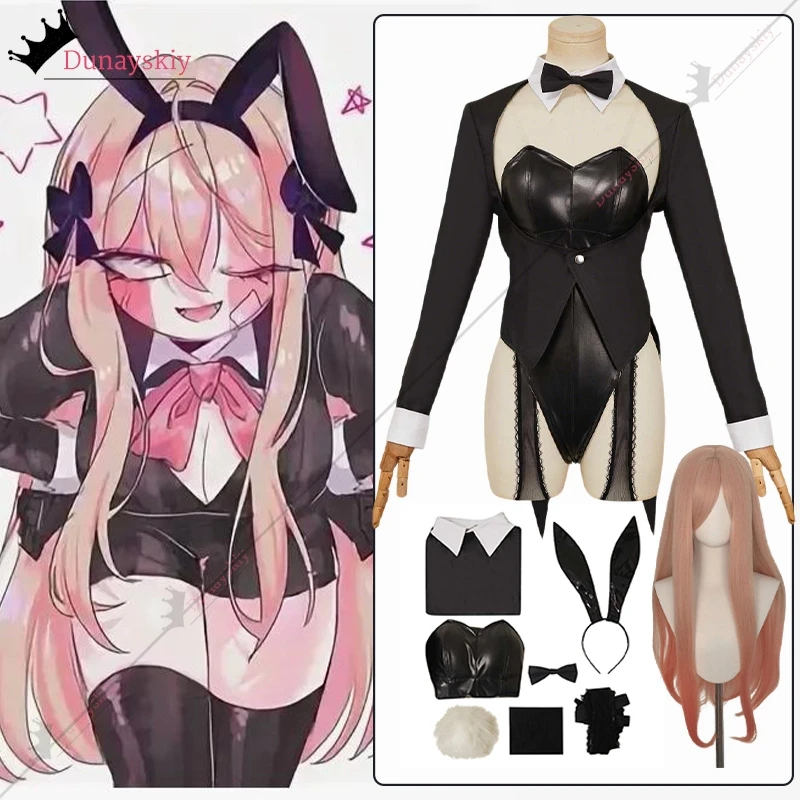 

Anime Roleplay Kitagawa Marin Costume Bunny Girls Jumpsuit Tail Headband Outfits Halloween Carnival Disguise for Adult Women