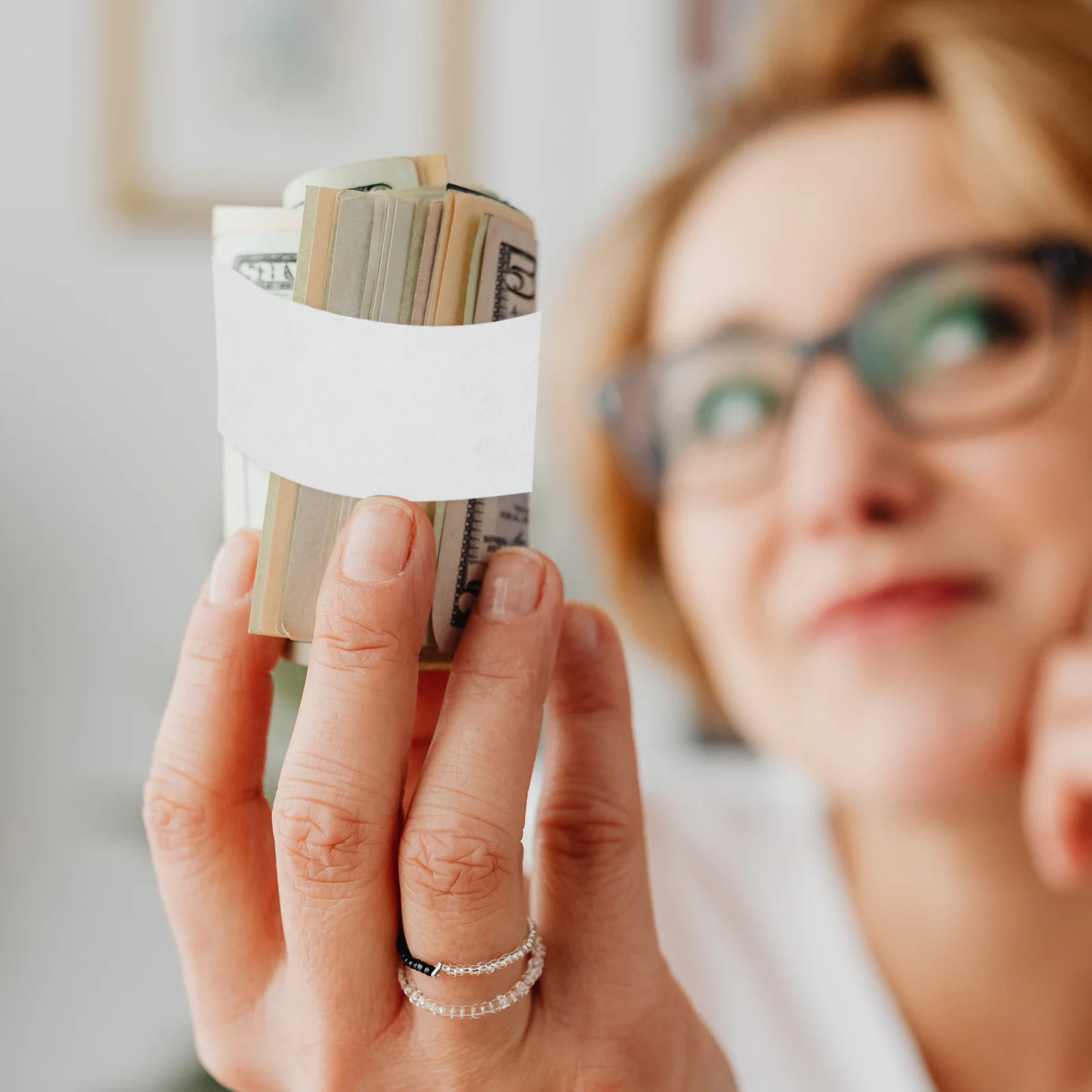 1 لفة شريط تجميع النقود لآلات ربط الأوراق النقدية كفاءة عالية آمنة سريعة ودقيقة ورق كرافت متعدد الأغراض #1